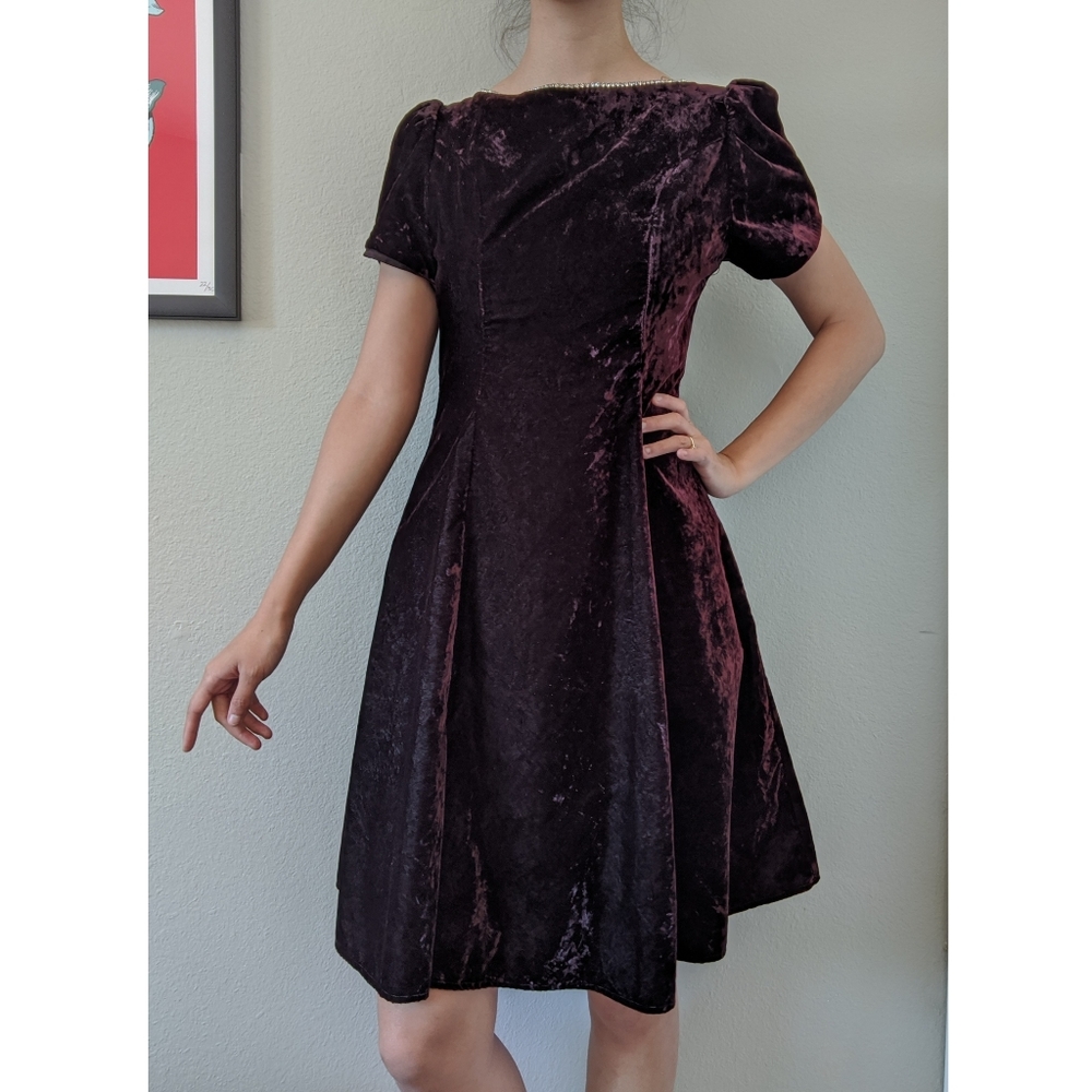 Vintage Jessica McClintock girl's velvet dress